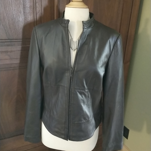 Yvonne Marie Brown Leather Jacket Sz 10 - Picture 2 of 10